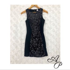 Little black dress with sequins